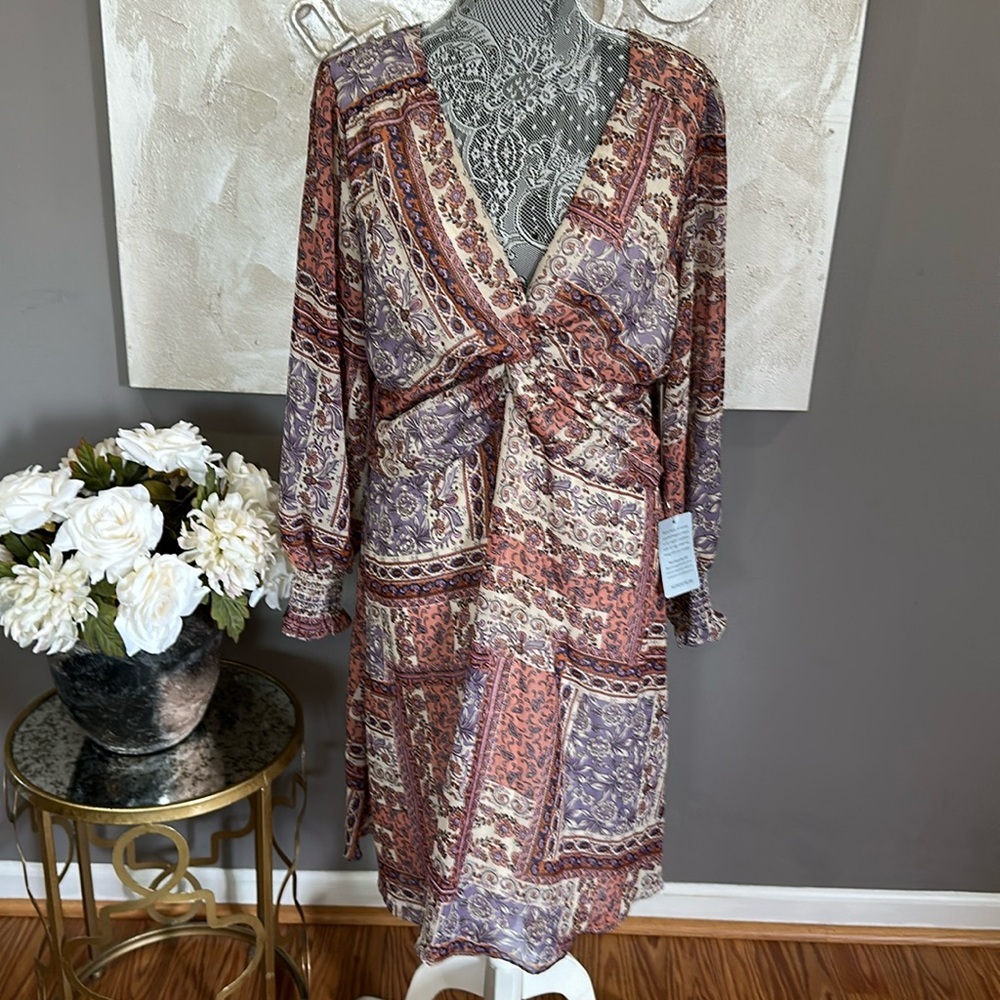 Julia Jordan NWT Multicolor Long Sleeve Dress - Picture 2 of 16